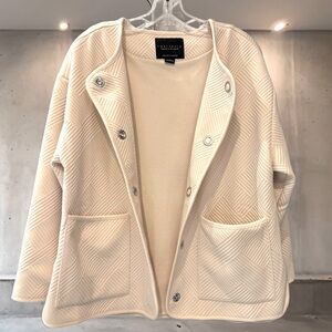 Sanctuary Oversized Textured Knit Jacket • Size S • Cream • NWOT